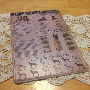 Belgian Malinois Information  thin metal sign, new
